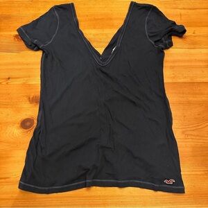 Hollister Black V-Neck Women's Top